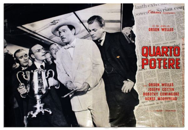 ''Citizen Kane'' Italian Poster -- Featuring the Trophy Cup Prop