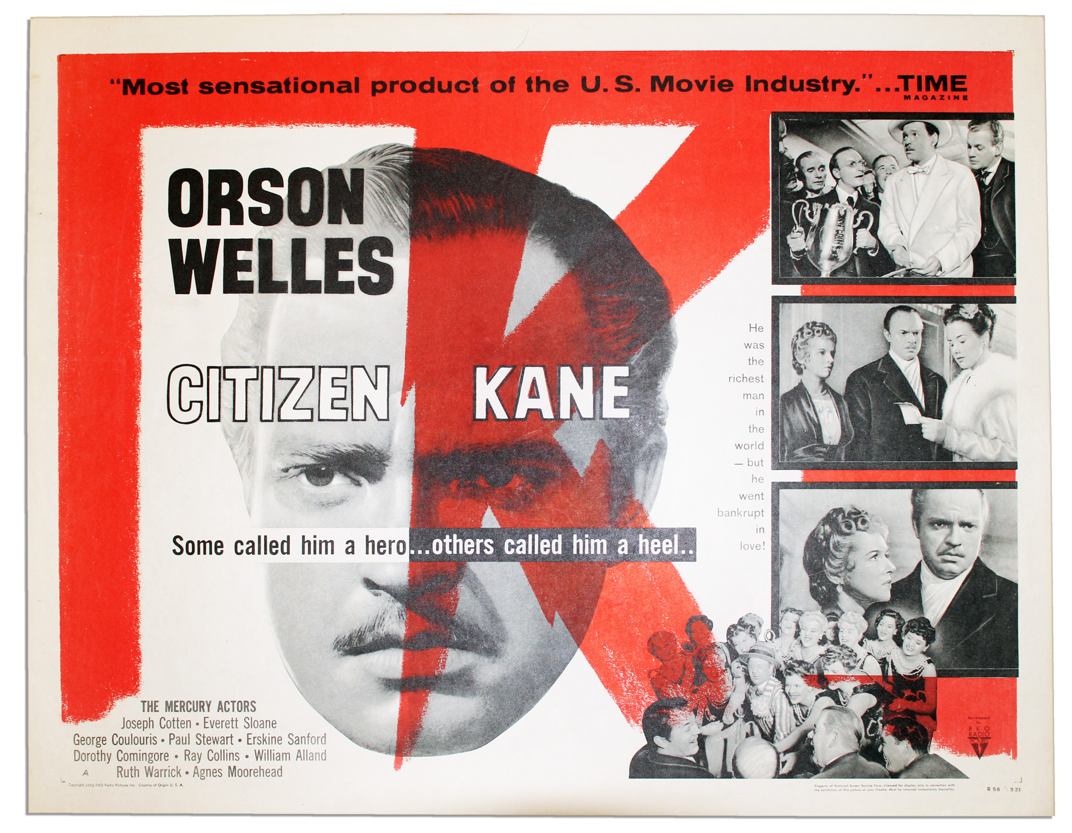 Lot Detail Citizen Kane Movie Poster For 1956 Re Release Of 1941 Film