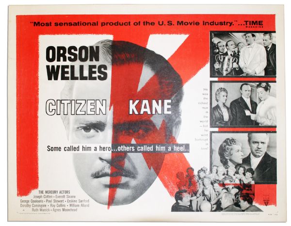 ''Citizen Kane'' Movie Poster -- For 1956 Re-release of 1941 Film