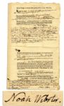Noah Webster Document Signed -- 1812 Deed in Amherst, Massachusetts