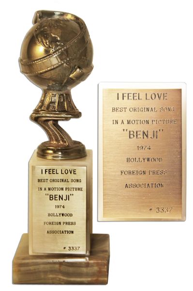 Golden Globe Award for ''I Feel Love'' -- Best Song from ''Benji''