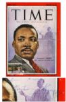 Martin Luther King Signed 1957 Time Magazine Cover