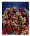 Jim Henson Signed 8 x 10 Photo With Stars of The Muppet Movie
