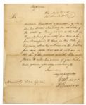 Letter Signed by Revolutionary War General Henry Dearborn as Secretary of War