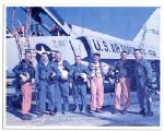 Mercury 7 Signed Photo by All Astronauts -- Scott Carpenter, Gordon Cooper, Gus Grissom, John Glenn, Wally Schirra, Alan Shepard & Deke Slayton