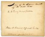 Infamous Supreme Court Justices of The Dred-Scott Decision Roger B. Taney, Peter V. Daniel & Robert C. Grier All Sign The Same Slip