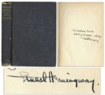 Ernest Hemingway Signed For Whom The Bell Tolls -- With PSA/DNA COA