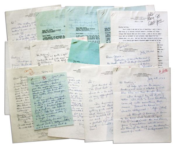 Mary Astor 20 Letter Lot -- ''...It was great seeing Bette again, but the thing about her which was so stimulating...just seems old-fashioned. And Crawford with her 17 pieces of luggage...come on!''
