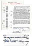 Hank Greenberg & William Harridge Signed 1955 Cleveland Indians Players Contract