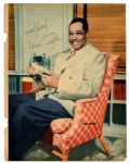 Duke Ellington Autograph Magazine Photo Signed good luck / Duke Ellington -- Measures 8.5 x 11 -- Very Good With Chips to Left Edge & Toning