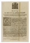 King Charles II 1660 Proclamation From The First Month of Restoration -- Demanding Those Responsible For The Execution of His Father King Charles I Turn Themselves In For Murder & Treason