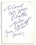 Early John Lennon and George Harrison Autographs -- 1960s London Palladium Show -- With Tracks COA