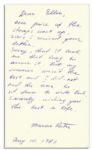 Marina Oswald 1981 Autograph Letter Signed -- Lee Harvey Oswalds Widow Says Her Summer ...wasnt the best..."