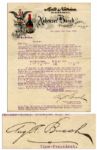 Augustus Busch 1897 Typed Letter Signed -- ...Malt-Nutrine...a tonic of unquestioned merit...