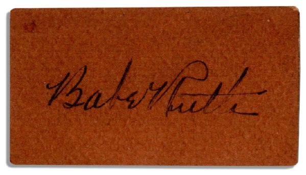 Babe Ruth Autograph -- With JSA Authentication