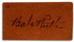 Babe Ruth Autograph -- With JSA Authentication