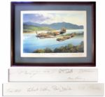 Chennaults Flying Tigers  -- WWII Print Signed by Aces Tex Hill, Bob Neale, Charles Older, Ed Rector, Dick Rossi, Erik Shilling and Robert T. Smith