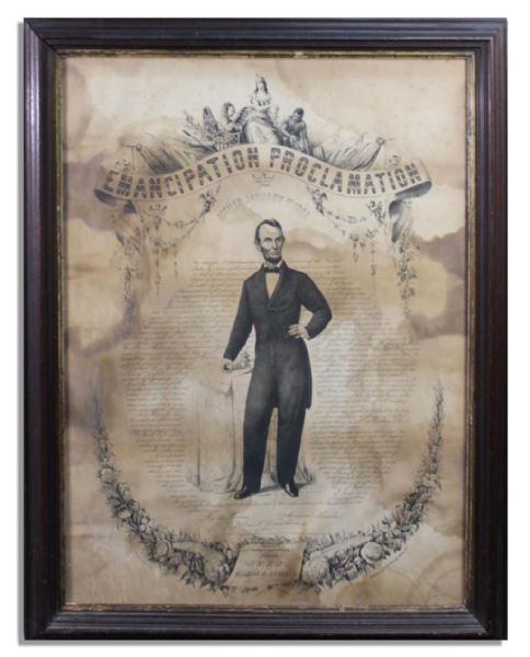 1865 Period Broadside of the Emancipation Proclamation