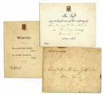 Taft Presidential Invitation to a Musical Performance at the White House -- 1912 