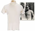 James Dean Screen-Worn T-shirt in Rebel Without a Cause -- Film Prompted National Frenzy of T-shirt Sales