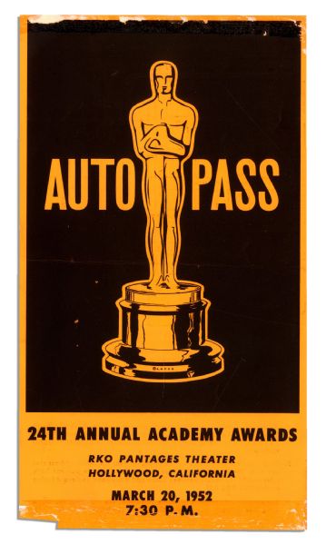 Academy Award Ceremony Program 1952 -- ''American in Paris'' and ''Streetcar Named Desire'' Vie for Best Picture
