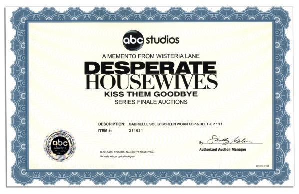 Halter Top and Belt Worn by Eva Longoria on ''Desperate Housewives'' -- With ABC Studios COA