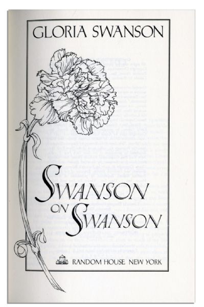 Gloria Swanson Signed Memoir -- ''Greetings / Gloria Swanson''