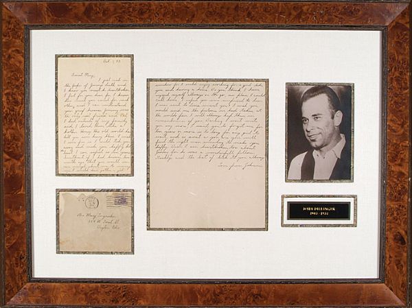 Astonishing John Dillinger Signed Love Letter -- ''...Sweetheart if I had known two months ago that you would ever care enough about me to marry me I would have gotten a job...'' -- With JSA COA