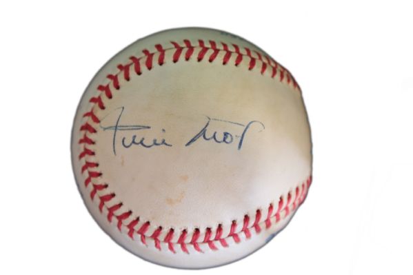 Hall of Famers Willie Mays, Mickey Mantle and Duke Snider Signed Baseball -- With PSA/DNA COA
