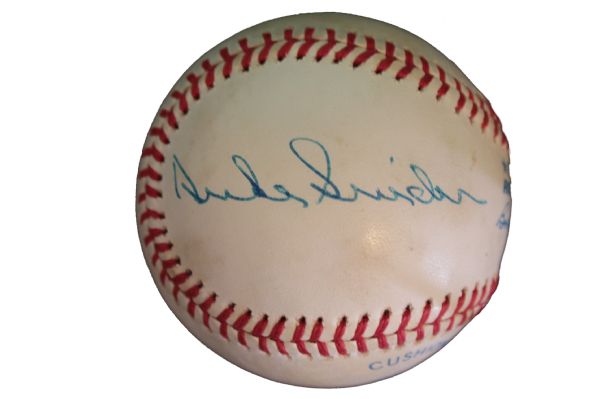 Hall of Famers Willie Mays, Mickey Mantle and Duke Snider Signed Baseball -- With PSA/DNA COA