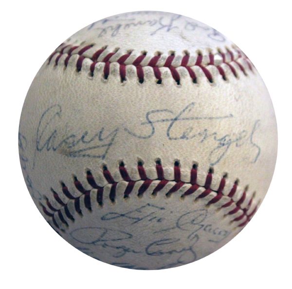 1962 New York Mets Team Signed Ball -- With Hall of Famers Casey Stengel & Red Ruffing -- With PSA/DNA COA