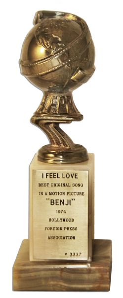 Golden Globe Award for ''I Feel Love'' -- Best Song from ''Benji''