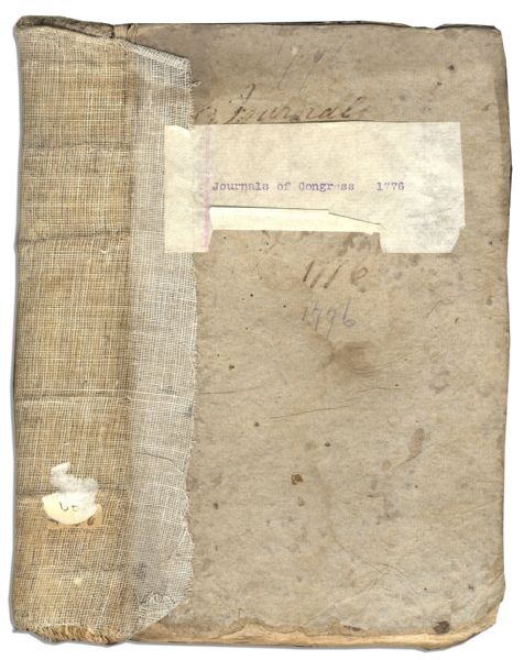 Extremely Rare Original ''Journals of Congress, Volume II'' With the Declaration of Independence Printed Within -- Covering 1776 Continental Congress Sessions