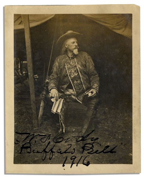 Buffalo Bill Photo Signed The Year Before His Death