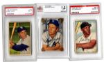 1952 Bowman Set of 252 Cards -- Featuring Stan Musial, Bob Feller, Larry ''Yogi'' Berra, Duke Snider, Roy Campanella, Warren Spahn, Robin Roberts, Casey Stengel & More