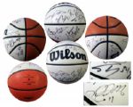 L.A. Lakers 2003-2004 Team Signed Basketball -- Including Shaquille O Neil and Karl Malone -- With PSA/DNA COA