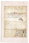Oliver Cromwell 1655 Document Signed Boldly Oliver P. as Lord Protector of England -- Scarce
