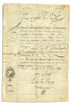 Revolutionary War French Foreign Minister Charles Gravier Vergennes Document Signed