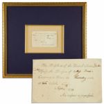 John Adams Invitation to Presidents House -- Rare