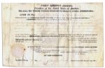 President John Quincy Adams Document Signed -- 1828 Missouri Land Grant