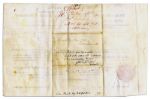 President John Quincy Adams Document Signed -- 1828 Missouri Land Grant