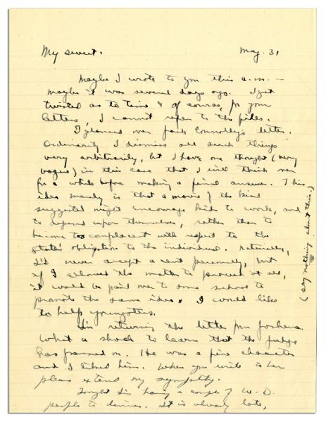 Eisenhower Letter Sent 2 Days Before D-Day -- ''...I get twisted as to time...Maybe I wrote to you this a.m. - maybe it was several days ago...''