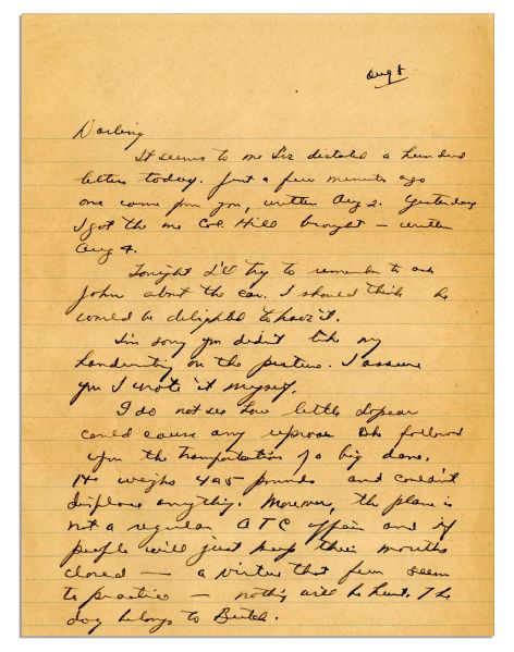 Dwight Eisenhower Autograph Letter Signed 2 Days After Hiroshima -- ''...I had been desperately hoping that Japan would quit...''