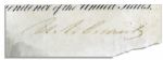 Ulysses S. Grant Signed Naval Document as President -- 1870