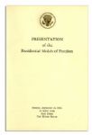 Lyndon B. Johnson Presidential Ephemera Lot -- Includes 1964 Program Signed by Artist William de Kooning -- Also With Candid Photos of LBJ & His Blank Personal Stationery