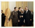 Lyndon B. Johnson Presidential Ephemera Lot -- Includes 1964 Program Signed by Artist William de Kooning -- Also With Candid Photos of LBJ & His Blank Personal Stationery