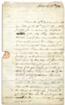 Revolutionary War General and First Secretary of War, Benjamin Lincoln Autograph Letter Signed -- Rare
