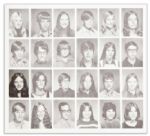 Madonna's 1972 Junior High Yearbook With Period Inscription by Her -- ''Dear Nancy, I hope you have fun at Adams and all the years to come. Madonna '76'''