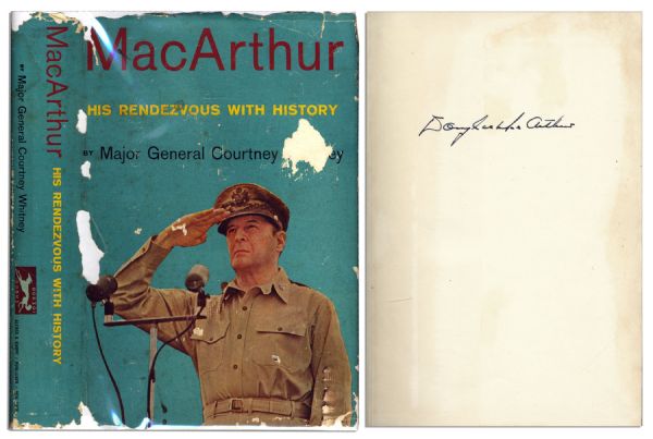 Douglas MacArthur Signs ''MacArthur: His Rendezvous With History''