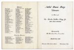 Martin Luther King, Jr. Program From His 1965 Speaking Engagement Following His Nobel Peace Prize Win